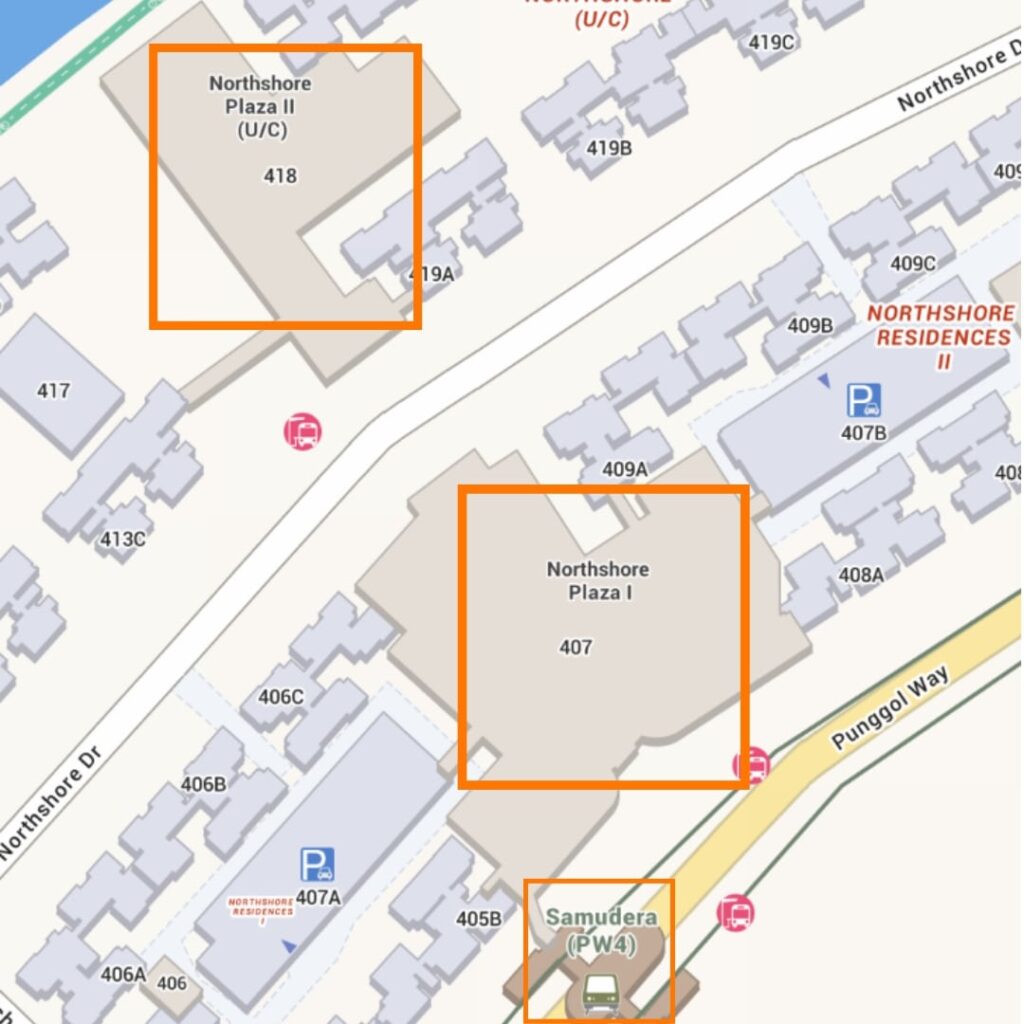 Northshore Plaza I and II LRT Directions Marked